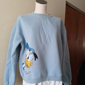 Women's Pullover Thick Sweatshirt w/ Donald Duck Graphic Size XL